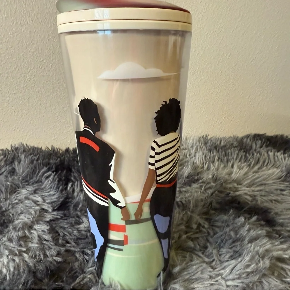 NEW Starbucks collab artist Damon Brown Black History Month LOU‎ 24oz Tumbler